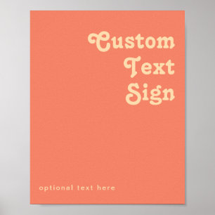 モダンレトロ  コーラルカードとギフトカスタムポスター ポスター