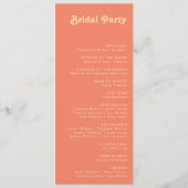 モダンレトロ |コーラルクリーム結婚式 プログラム (裏面)