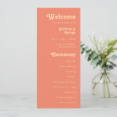 モダンレトロ |コーラルクリーム結婚式 プログラム (スタンド正面)