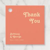 モダンレトロ |コーラルサンキューメッセージカード フェイバータグ (正面)