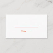 モダンレトロ |コーラルフラッ結婚トの座席表 プレイスカード (正面)