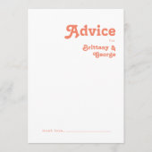 モダンレトロ |コーラル結婚ズアドバイスカード アドバイスカード (正面)