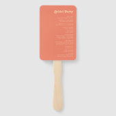 モダンレトロ |コーラル結婚式 プログラムハンドファン ハンドファン (裏面)