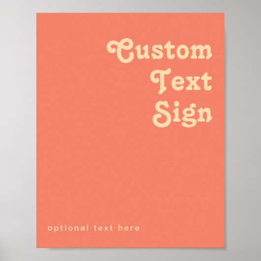 モダンレトロ | コーラル カード＆ギフト カスタムポスター ポスター (正面)