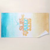 モダンレトロ ビーチタオル (正面)