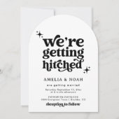 モダンレトロ 結婚します ウェディング招待状 招待状 (正面)