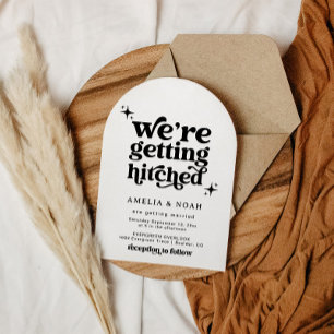 モダンレトロ 結婚します ウェディング招待状 招待状