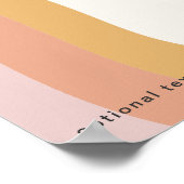 モダンレトロ 70年代 レインボー カードとギフト カスタム ポスター (角)