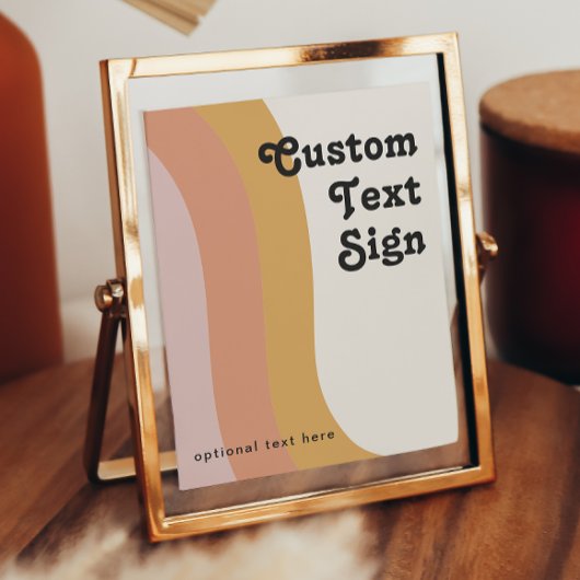 モダンレトロ 70年代 レインボー カードとギフト カスタム ポスター