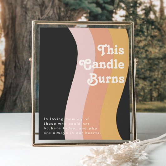 モダンレトロ 70年代 レインボー | ダーク ザ キャンドル バーンズ ポスター