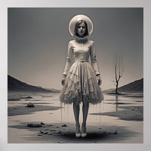 モダンレトロDreamscape: Girl in Focus ポスター (正面)