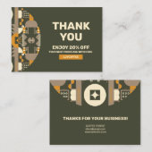 モダンレトロEarth Tone Geometric Noteカード ノートカード (正面/裏面)