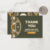 モダンレトロEarth Tone Geometric Noteカード ノートカード (正面/裏面インサイチュ)