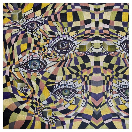 モダンレトロOculus 80s 90sアートワーク ファブリック (見本)