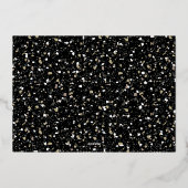 モダンレビューの年12写真コラージュ実在 箔シーズンカード (裏面)