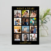 モダンレビューの年12写真コラージュ実在 箔シーズンカード (立ち正面)