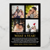 モダンレビューの1年4写真コラージュ実在 箔シーズンカード (正面)