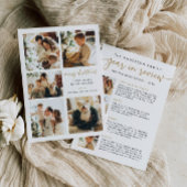 モダンレビュー年カードファミリーニュース金ゴールドシンプル シーズンカード