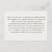 モダンレモンイエロー&ブルーの結婚式の詳細 エンクロージャーカード (裏面)