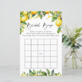 モダンレモン柑橘類ブライダルビンゴゲーム (スタンド正面)