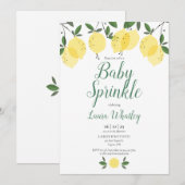 モダンレモン ベイビー スプリンкл 招待状 (正面/裏面)