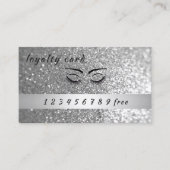 モダンロイヤリティカードキラキラのまつ毛と眉毛 ロイヤリティカード (正面)