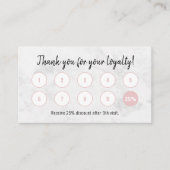 モダンロイヤリティカードペットグルーミング赤面ピンク 名刺 (正面)