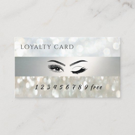 モダンロイヤリティカード《写真》ぼけ味まつ毛と眉毛 ロイヤリティカード (正面)