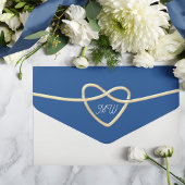 モダンロイヤルブルーの結婚式 オールインワン招待状