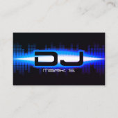 モダンロイヤルブルーのDJ名刺 名刺 (正面)