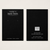 モダンロエレガントゴの追加ブラックイヤリング表示カード (正面&裏面)