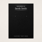 モダンロエレガントゴの追加ブラックイヤリング表示カード (正面)