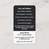 モダンロエレガントミニマルゴの白黒のお客様 ロイヤリティカード (裏面)