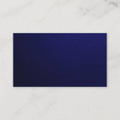 モダンロカスタムゴのミニマルなミッドナイトブルー 名刺 (裏面)