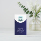 モダンロカスタムゴのミニマル真夜中の青白 名刺 (スタンド正面)