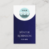 モダンロカスタムゴのミニマル真夜中の青白 名刺 (正面)