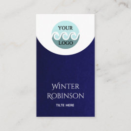 モダンロカスタムゴのミニマル真夜中の青白 名刺