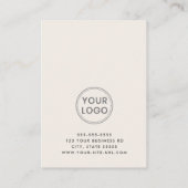 モダンロカスタムゴ垂直アポイントメントカード 予約カード (裏面)