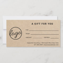 モダンロゴシンプルギフト素朴証書