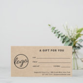 モダンロゴシンプルギフト素朴証書 (スタンド正面)