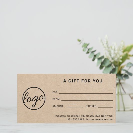 モダンロゴシンプルギフト素朴証書 (スタンド正面)