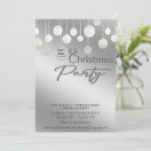 モダンロゴタイポグラフィ企業のクリスマスパーティー 招待状 (スタンド正面)