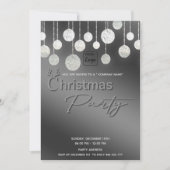 モダンロゴタイポグラフィ企業のクリスマスパーティー 招待状 (正面)