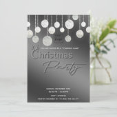 モダンロゴタイポグラフィ企業のクリスマスパーティー 招待状 (スタンド正面)