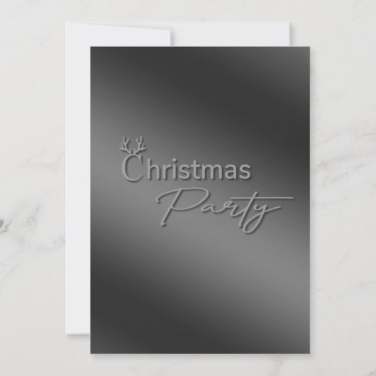 モダンロゴタイポグラフィ企業のクリスマスパーティー 招待状 (裏面)