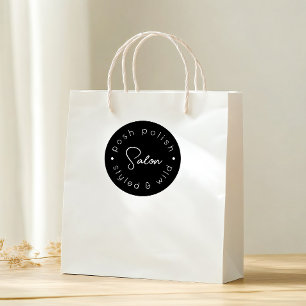 モダンロゴパーソナライズされた業務用ヘアサロン ラウンドシール