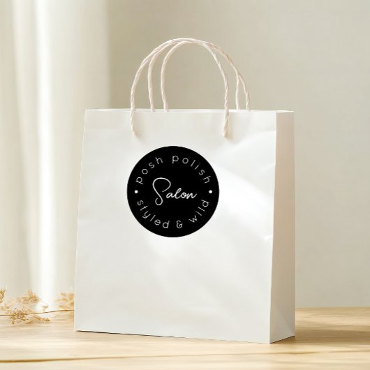 モダンロゴパーソナライズされた業務用ヘアサロン ラウンドシール