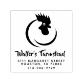 モダンロゴビジネス&ファミリーファームエッグカートン セルフインキングスタンプ (デザイン)