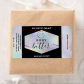 モダンロゴホログラフィックスクリプト体バター ラベル (インサイチュ)