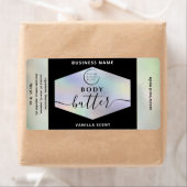 モダンロゴホログラフィックスクリプト体バター ラベル (インサイチュ)